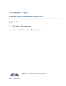 La Clausula Paramount - SelectedWorks