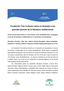 nota de prensa - Fundación Tres Culturas