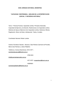 XXXII JORNADA NOTARIAL ARGENTINA “CAPACIDAD