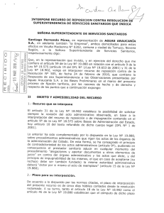 INTERPONE RECURSO DE REPOSICION CONTRA RESOLUCION