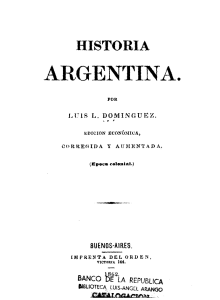 Historia argentina : época colonial - Actividad Cultural del Banco de
