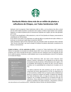 Starbucks México dona más de un millón de plantas a caficultores