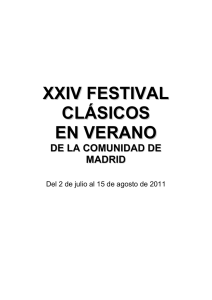 XXIV FESTIVAL CLÁSICOS EN VERANO