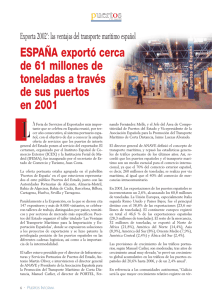ESPAÑA exportó cerca de 61 millones de toneladas a través