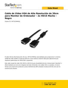 Cable de Vídeo VGA de Alta Resolución de 30cm para Monitor de
