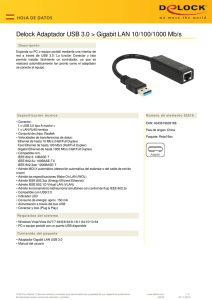 Delock Adaptador USB 3.0 > Gigabit LAN 10/100/1000 Mb/s
