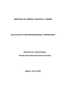 Guía de apoyo para emprendedores y empresarios, 2003