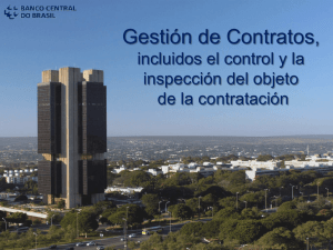 Gestión de Contratos, incluidos el control y la inspección del objeto