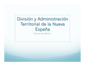 División y Administración Territorial de la Nueva España
