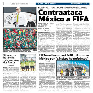 FIFA multa con casi 600 mil pesos a México por