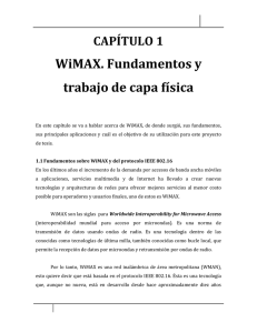 WiMAX. Fundamentos y trabajo de capa física