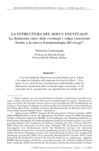 LA ESTRUCTURA DEL DOLUS EVENTUALIS La - e-Spacio