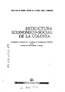 ESTRUCTURA ECONOMICO-SOCIAL DE LA COLONIA