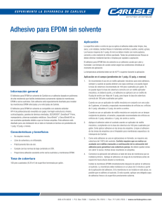 Adhesivo para EPDM sin solvente