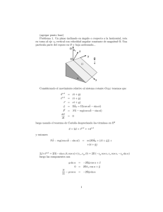 (agregar punto base) Problema 1. Un plano inclinado en ángulo α