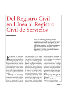 Del Registro Civil en Línea al Registro Civil de Servicios