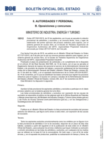 BOLETÍN OFICIAL DEL ESTADO MINISTERIO DE INDUSTRIA
