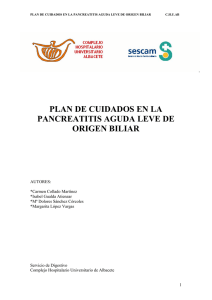 plan de cuidados en la pancreatitis aguda