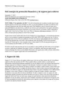 Seis consejos de protección financiera y de seguros para solteros