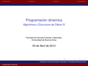 Programación dinámica - Universidad de Buenos Aires
