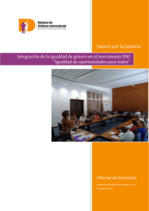 Integración de la igualdad de género en el movimiento DNI