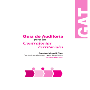 Guía de Auditoría Territorial - Contraloria General del Departamento