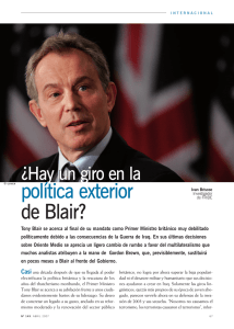política exterior de Blair?
