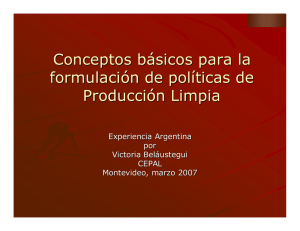 Conceptos básicos para la formulación de políticas de Producción