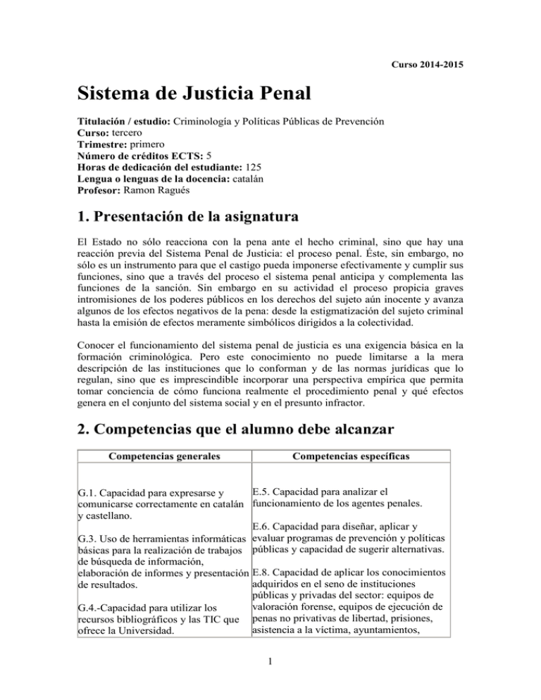 Sistema De Justicia Penal