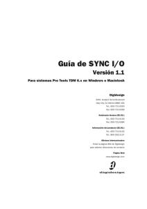 Guía de SYNC I/O
