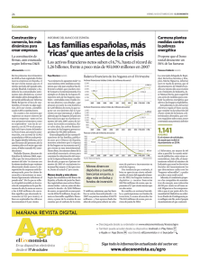 Las familias españolas, más `ricas` que antes de la crisis