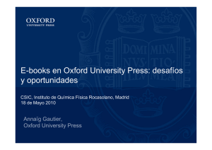 E-books en Oxford University Press - Biblioteca Instituto de Quimica