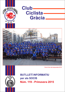 Butlletí en pdf - Club Ciclista Grácia