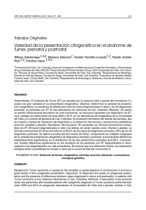 Variedad de la presentación citogenética en el síndrome de Turner