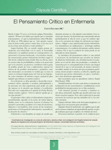El Pensamiento Cr&iacute;tico en Enfermer&iacute;a