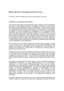 Genómica y Fibromialgia" (pdf 77 Kb)