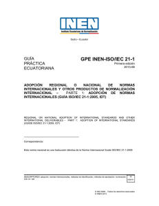 GPE INEN-ISO/IEC 21-1 - Servicio Ecuatoriano de Normalización