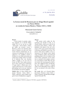 La lectura moral de Rousseau por un clérigo liberal español: La