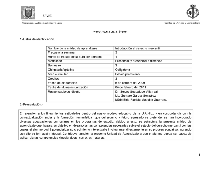 Introducci n Al Derecho Mercantil