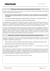 Información Legal De Carácter General