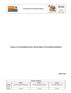 Departamento de ingenier&iacute;a biom&eacute;dica