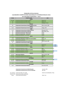 calendario competiciones nacionales e internacionales 2016