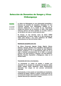 SELECCIÓN DE DONANTES DE SANGRE Y VIRUS CHIKUNGUNYA