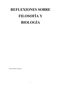 reflexiones sobre filosofía y biología