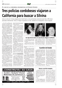 Tres policías cordobeses viajaron a California para buscar a Silvina