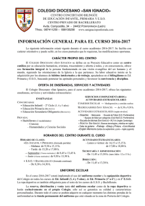 Información general curso - Colegio Diocesano San Ignacio