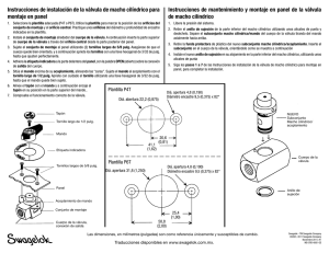 Instrucciones de Instalación de la Válvula de Macho