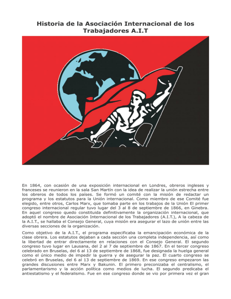 Historia de la Asociación Internacional de los Trabajadores A.I.T