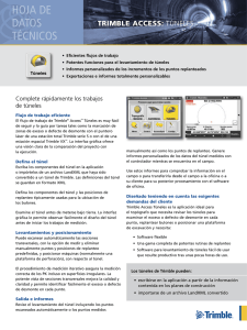 Módulo Túneles para Trimble Access