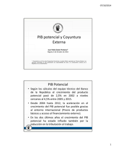 PIB potencial y Coyuntura Externa